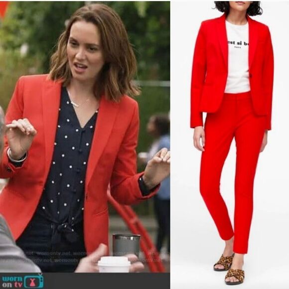 Banana Republic Classic Fit Red Blazer Size 0 NWT - Picture 1 of 7